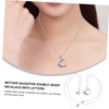 jojofuny 3sets Elegant Stainless Steel Necklace Heart Shape Pendant English