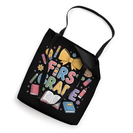 First Day of First Grade Bow Teacher Back to School Kids Tote Bag