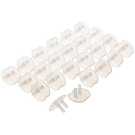 Rocky Mountain Goods Clear Baby Outlet Safety Covers - 24 Pack Plug Covers to Keep Baby and Toddlers Safe - Shock Prevention - Easy Install in Seconds - for Standard Plug Outlets