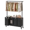 YATINEY Laundry Sorter 4 Section, Rolling Laundry Hamper with Hanging