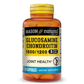 MASON NATURAL Glucosamine Chondroitin 1500/1200 with Vitamin C, Supports Joint Health for Normal Flexibility & Mobility*, 60 Capsules