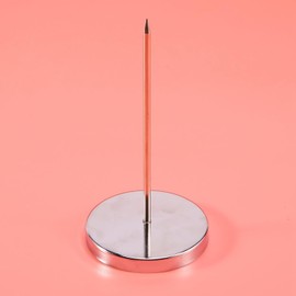 Silver Safe Memo Holder Spike Stick for Bill Receipt Note Paper Order Office Desk, Desk Accessories and Workspace Organizers