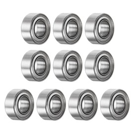 sourcing map 20pcs MR105ZZ Deep Groove Ball Bearings 5x10x4mm Chrome Steel Miniature Bearing Double Shielded Precision Bearings, P6 (ABEC 3)