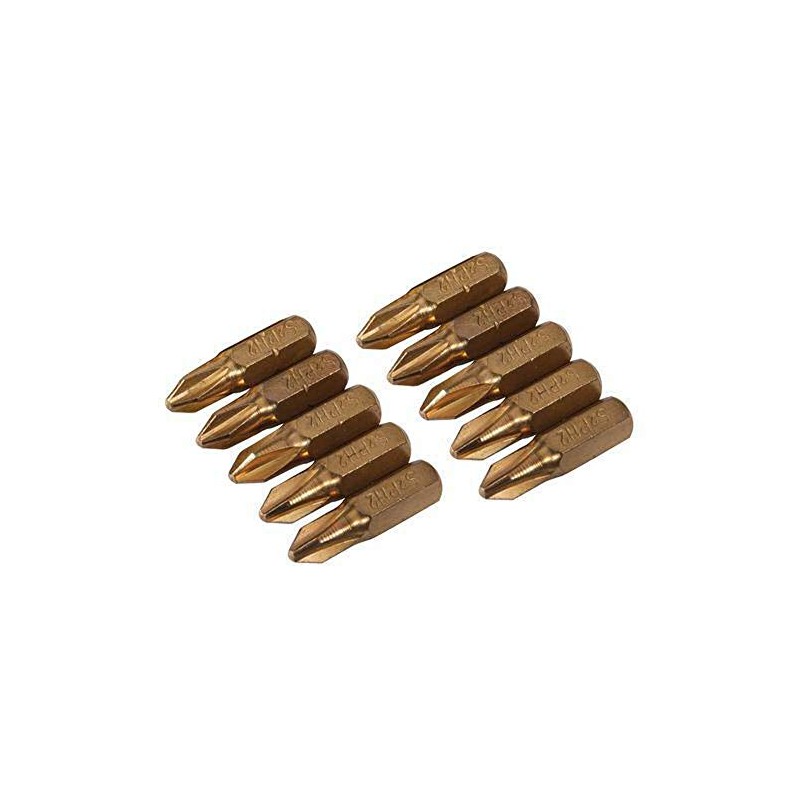 Silverline 934108 Phillips Gold Screwdriver Bits Number 1 - Pack