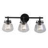 allen + roth Lyla 3-Light Black Mid-Century Vanity Light