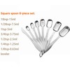 18/8 Heavy Duty Stainless Steel Metal Measuring Spoons Set for