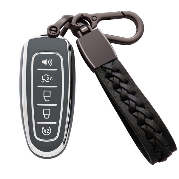Syodiesn for Ford Key Fob Cover Soft TPU with Keychain