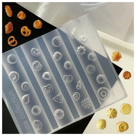 Gehaiwo 3D Bread Nail Mold Silicone Tools Biscuits, Baking Nails Charms Resin Molds Art for Accessories Supplies