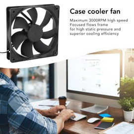 Strong Quiet 12025 Fan, Computer Case Fans, 120x120x25mm High Accuracy Dual Ball Bearing PC Exhaust Cooling Fan 3000RPM 2pin Case Cooler Fan