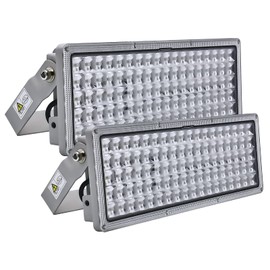 Kekeou 100W LED Flood Light (2 Pack), Outdoor Flood Lights, Stadium Lights, 11000lm 6500K IP67 Waterproof Flood Light Outdoor for Garden, Lawn, Farm, Stadium