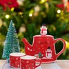 Cabilock Christmas Snowman Teapot Tea Cup Set Christmas Teapot Ceramic