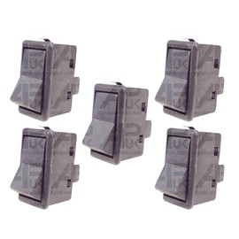 APUK 5x Blank Rocker Flick Switch ON/OFF Replacement for Case IH Ford John Deere Tractor 2 Spade
