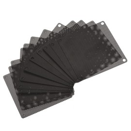 MECCANIXITY 80mm Computer Fan Filter Grills PVC Mesh Dustproof Case Cover for Computers, Black Pack of 12