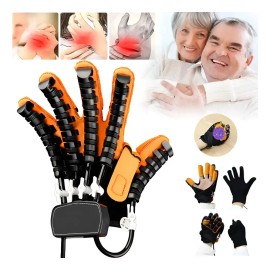 Guantes De Robot Rehabilitación Manos Entrenador Ejercicio Color Orange Left Xl