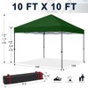 COOSHADE Durable Easy Pop Up Canopy Tent 10x10Ft, Forest Green