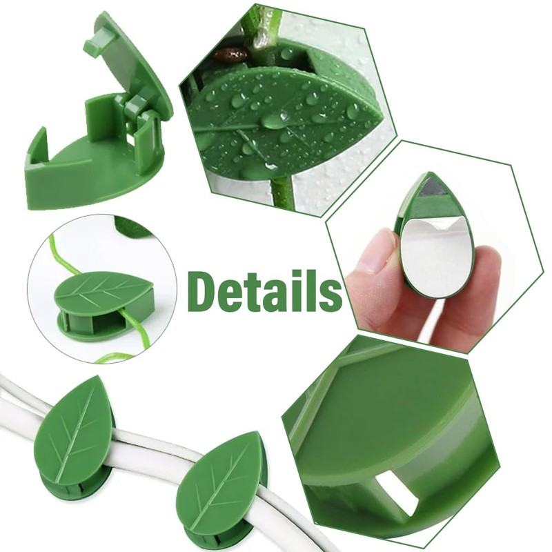 QIBZI 50 Pcs Leaf Shaped Clips + 20 Pieces Large