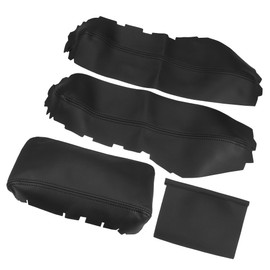 Hihaha Console Armrest Protector Cover Pad for Honda Civic 10th Gen 2016-2020 / Inner/Durable Microfiber Leather / 1 Set Black