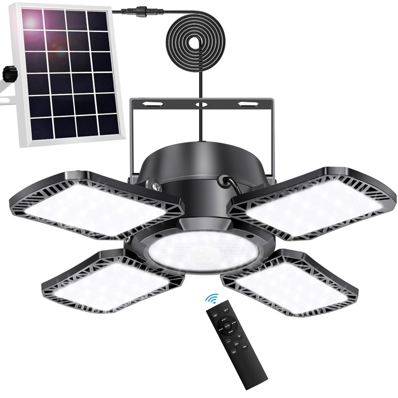 Auzev Solar Shed Light Indoor Outdoor Upgrade 176 LED 4