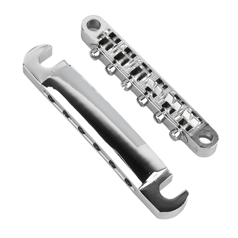 Vintage Guitar Bridge Set Stop Bar Tailpiece 6 Strings Electric