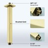 TRUSTMI Shower Arm with Flange 12 Inch Square Shaped Extension