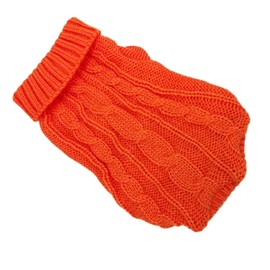 Dog Sweaters for Small Dogs Girl Boy, XS Yorkie Sweaters XXS Puppy Doggie Sweater Winter Warm Dog Turtleneck Knitwear Pullover for Chihuahua Fall Winter Cold Weather,Orange L