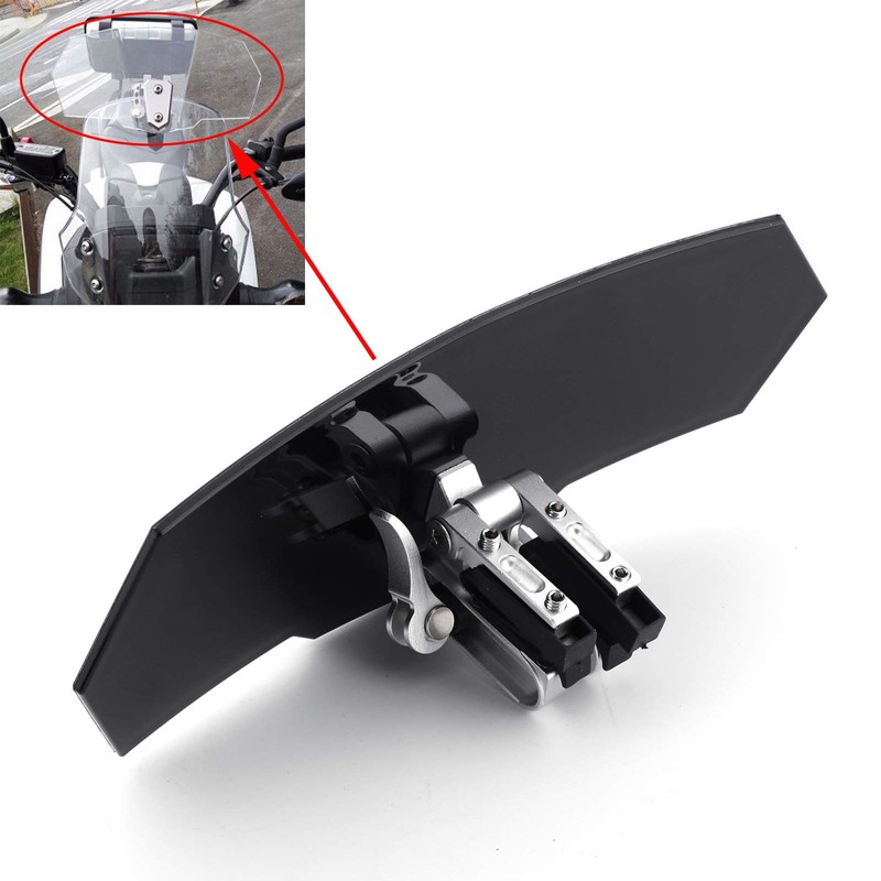 Bruce & Shark Motorcycle Universal Adjustable Clip Spoiler Shield Screen