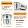 HaWare Vasos aislados de acero inoxidable de 6 onzas, 4