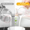 77L Glass Measuring Cup with Handle, [Double-Sided Measuring Scale, V-Shaped