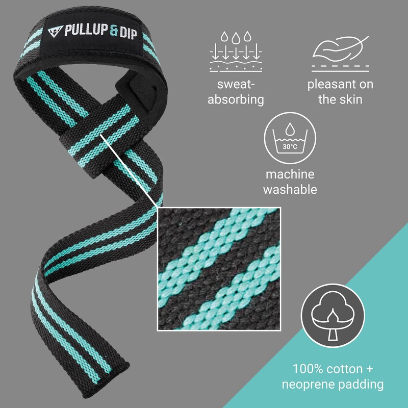 PULLUP & DIP Weight Lifting Straps for Weight Training, Padded
