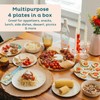 Nook Theory 4 Pack Reusable Bamboo Plates - Non-Toxic Toddler