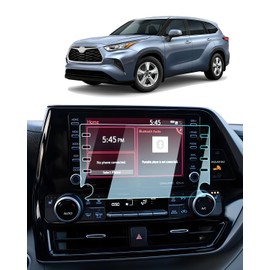 2020-2022 Toyota Highlander Screen Protector For Highlander (L/LE/XLE/XSE)/Highlander Hybrid 8" Touchscreen, 2022 Highlander/Highlander Hybrid Accessories 9H Tempered Glass Anti-Fingerprints Scratch