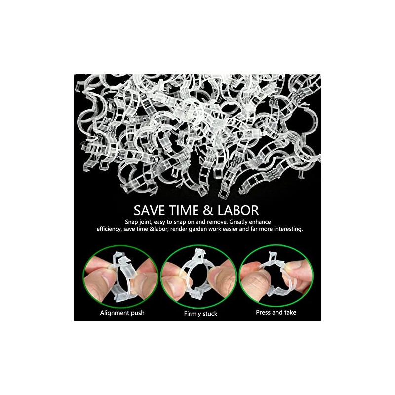 Piteno 300Pcs Tomato Clips - Durable Plant Support for Garden