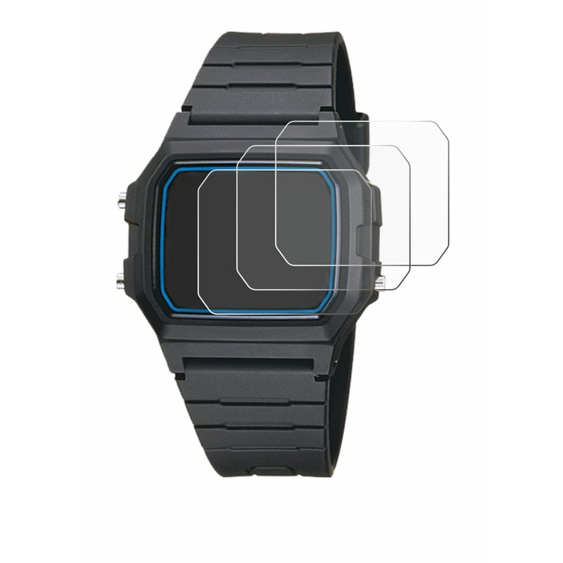 Savvies Pack of 6 Screen Protectors for Casio F-105W-1AWYEF Ultra