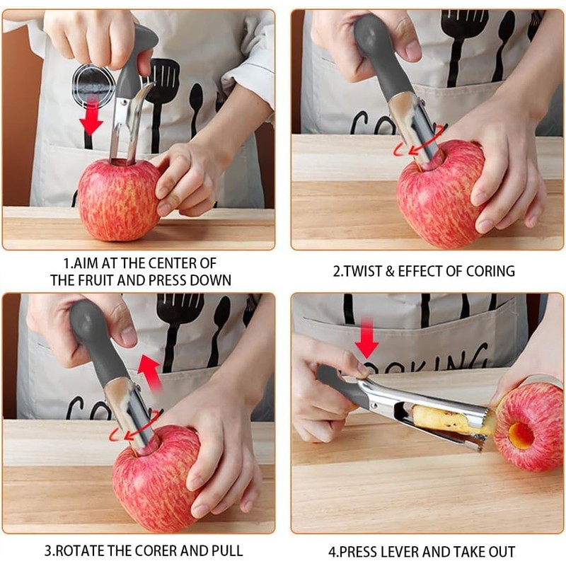 Hzyxgs Premium Apple Corer Tool - Easy to Use &
