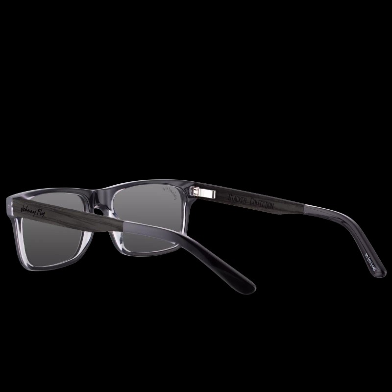 Johnny Fly - 7Fifty7 Sunglasses - Black Crystal, Smoke Polarized