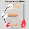 2 Pieces Non-Stick Silicone Spaghetti Spoon & Pasta Tong Set,