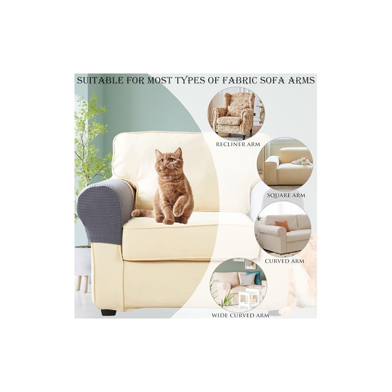 PBIEHSR Sofa Couch Arm Chair Covers, Armrest Armchair Covers Stretch