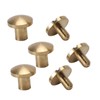 50 Set Brass Rivets Kit DIY 8mm Slot Screw Decorative
