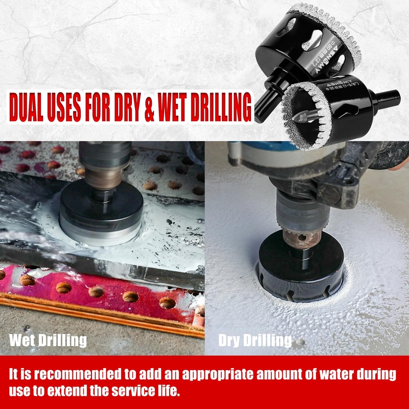 3-1/4 Inch Diamond Hole Saw with Pilot Drill Bit, 3-1/4"