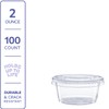 GUSTO [2 oz.-100] Count Clear Disposable Plastic Portion Cups with