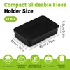 Bagentry 10 Pieces Black Portable Metal Travel Floss Picks Case,
