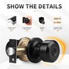 Probrico Black Door Knob Keyed Like Door Knob with Lock