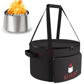 EDIBIN Smokeless Carry Bag Fit EAST OAK Fire Pit Smokeless 21" Firepits,Compatible with EAST OAK 21 inch Bonfire Fire Pit,600D Heavy Duty Fabric 21 inch Wood Burning Fireplaces Carry Bag