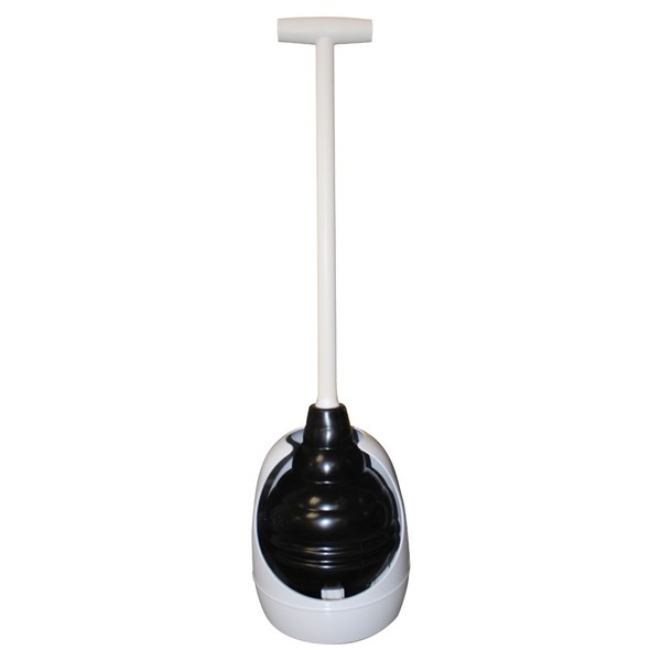 Korky 95-4A Beehive Max Universal Toilet Plunger and Holder - Fits all Old and New Toilets - Powerful Plunge - Easy Grip T-Handle - Made in USA