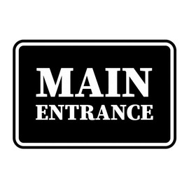 Signs ByLITA Classic Framed Main Entrance Sign (Black) - Small