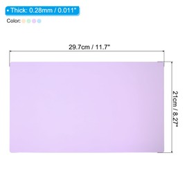 PATIKIL A4 Size Guided Reading Sheet, 4pcs Correction Lighting Gel Filter Colored Overlay Transparent Color Film for Classroom Photo Studio, 4 Colors
