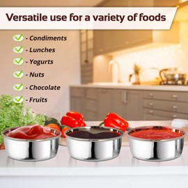 Signoraware Stainless Steel Containers Set | Eco Friendly Storage Canisters | Modern Airtight Keeper for Tea, Sugar, Snacks, Condiments, Flour, Coffee, Leftovers | 3 Pack (6.8 oz)