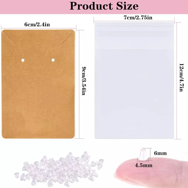 Nierbo 400 Pcs Expositor Cartones Para Aretes, Collar, Joyería
