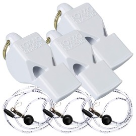 Fox 40 Classic w/Breakaway Lanyard Paquete de 3 (blanco)