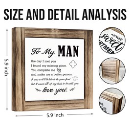 Gift to My Man, Rustic Wood Sign, Decorative Plaque Box Sign, Sentimental Poem to Him, Heartwarming Gift for Husband, Boy Friend Gift, Valentines Day Gift, I Want all of My Lasts To Be with You Sign